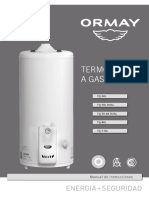 Manual Termotanque Gas