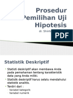 Prosedur Pemilihan Uji Hipotesis