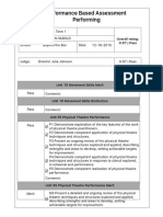 Performance Based Assessment Performing: Overall Rating: 0.97 - Pass