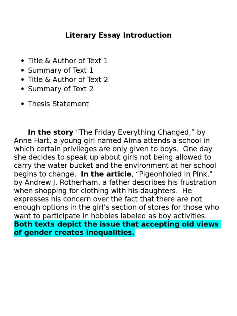 Literary analysis example for a short story image