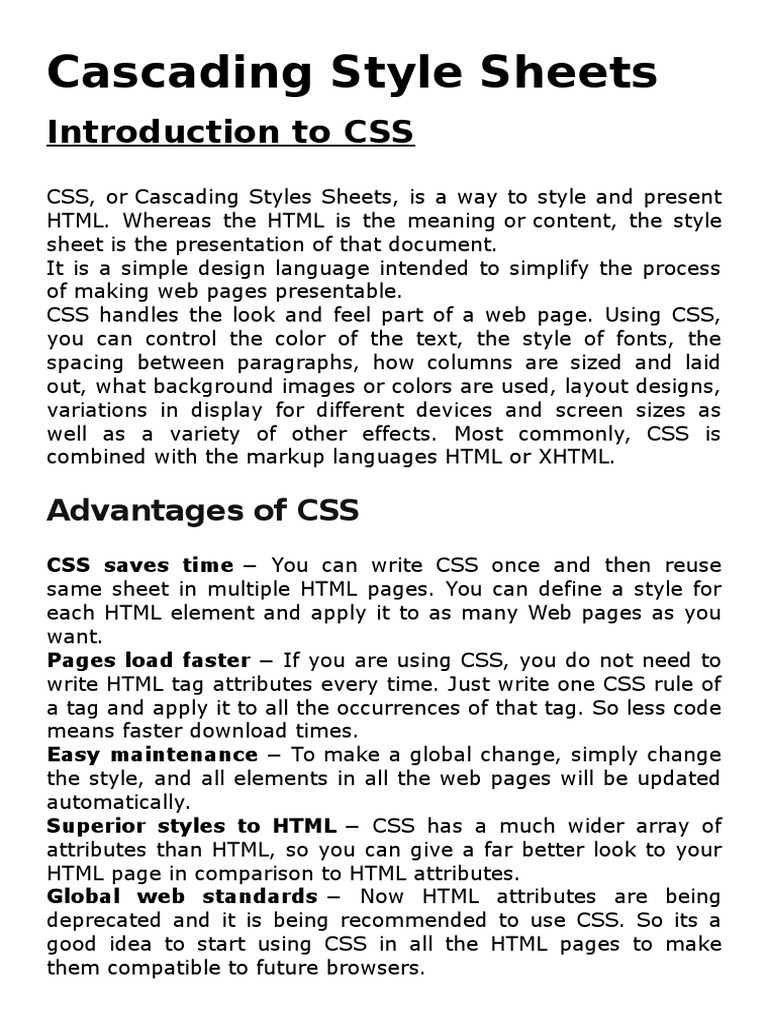 Css Cascading And Inheritance