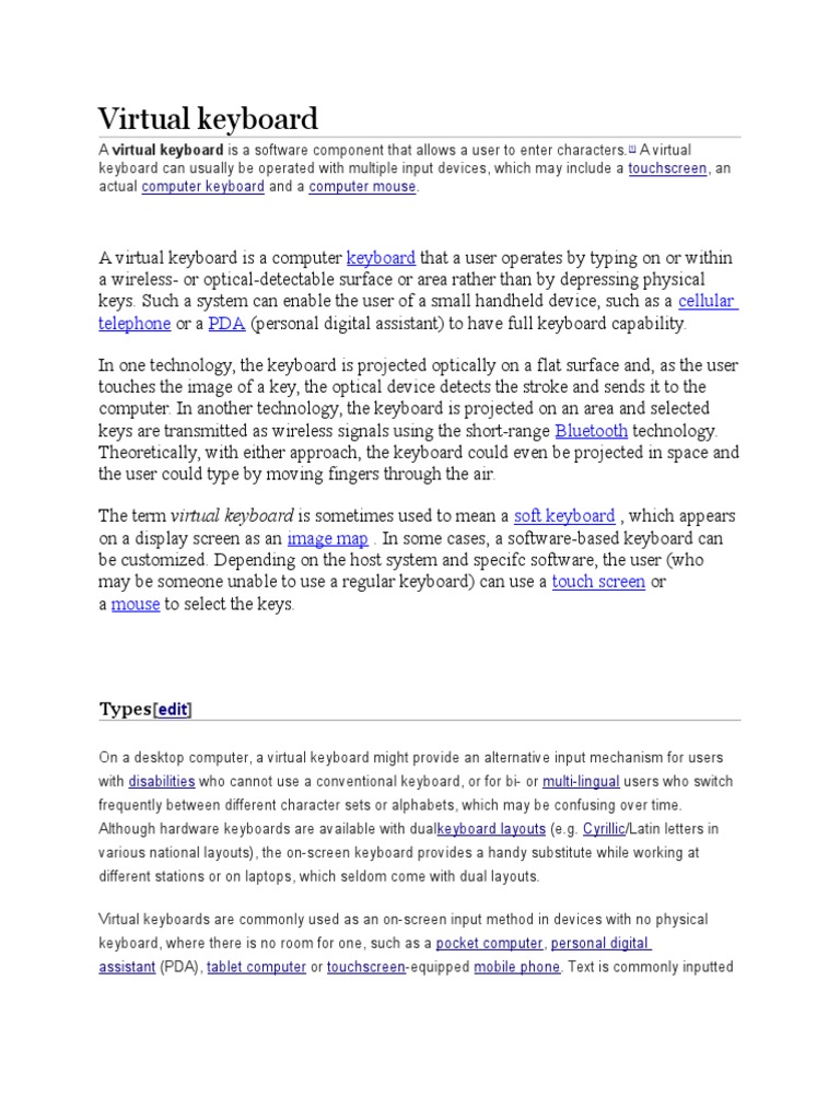 Understanding Virtual Keyboards | PDF | Computer Keyboard | Human ...