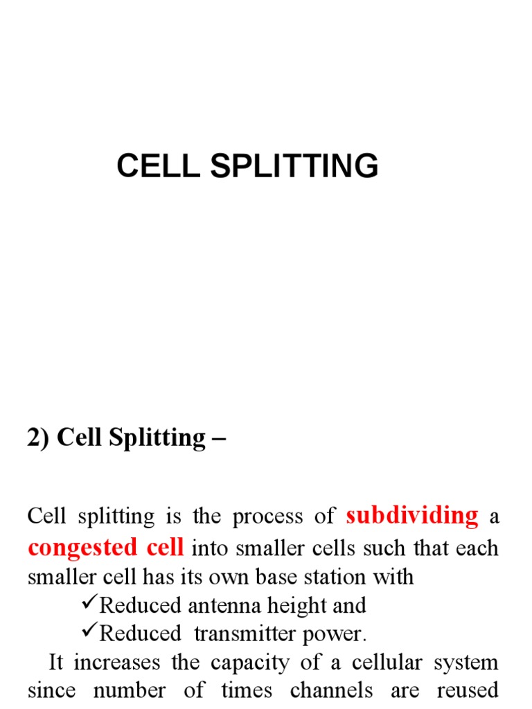 Cell Splitting and Sectoring Explained | PDF | Cellular Network ...