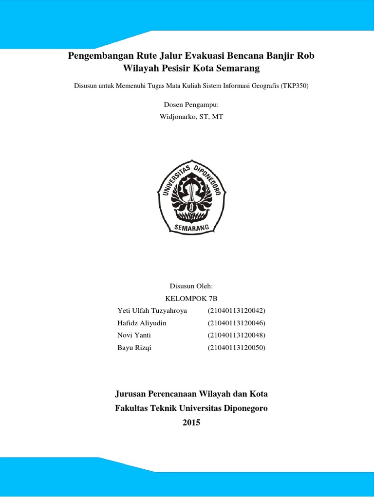 Analisis Rawan Banjir Kota Semarang Dengan Sistem Informasi Geografis