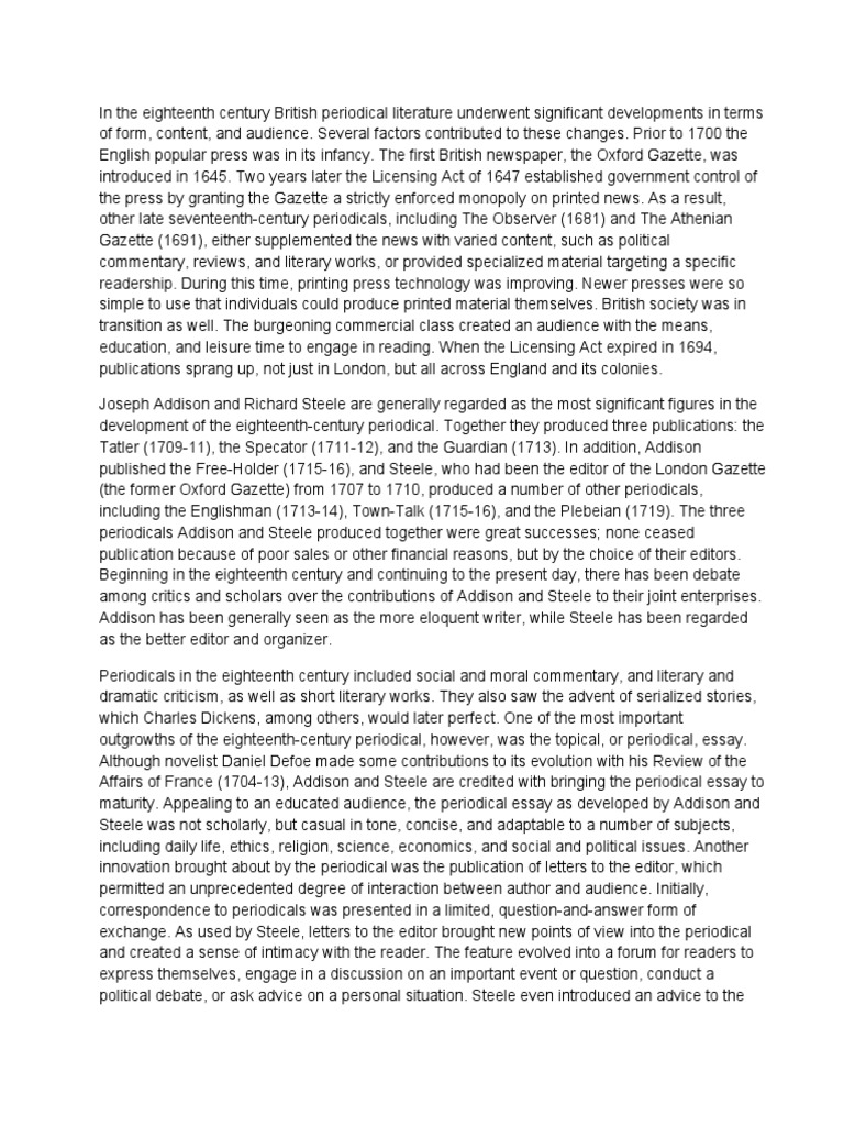 Periodical essays by joseph addison pdf picture