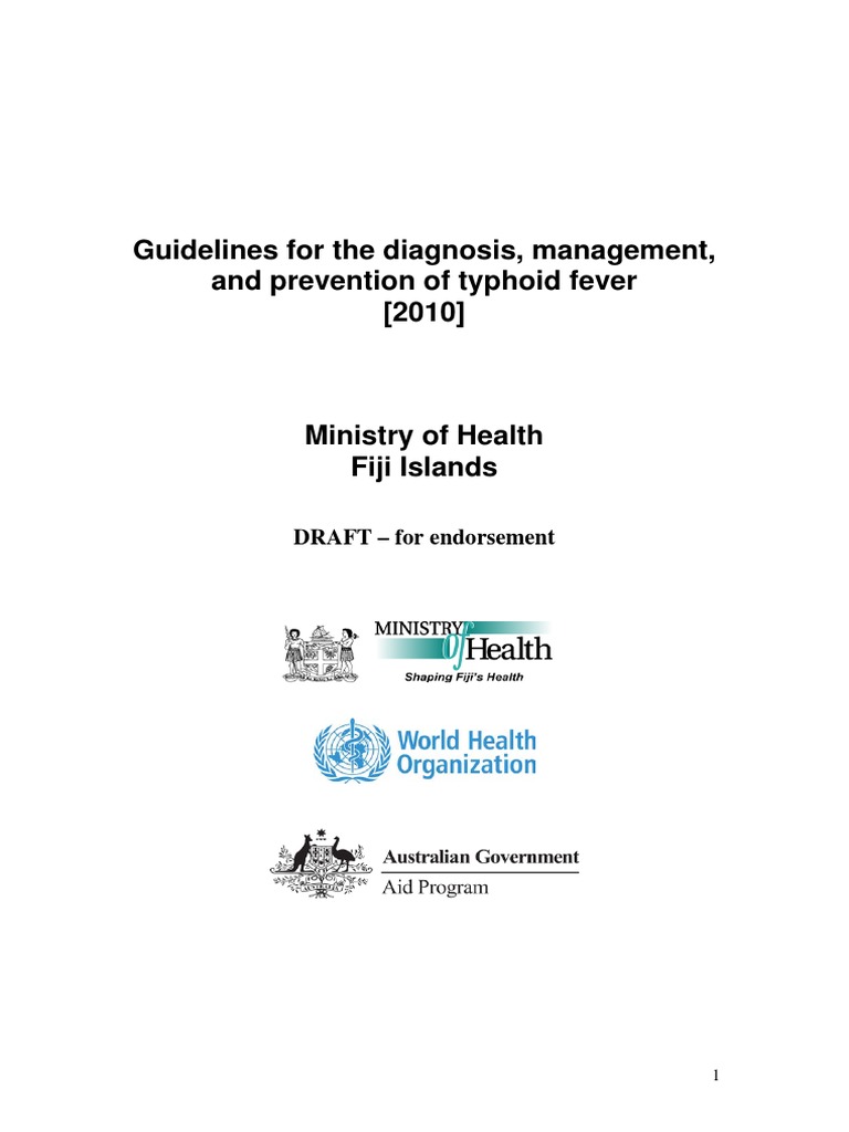 Typhoid Guideline Long Version 2010 | PDF | Public Health | Diseases ...
