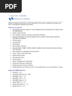 Overview of SQLDBX Welcome To SQLDBX: Features at A Glance