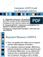Repeated Measures ANOVA and Two-Factor (Factorial) ANOVA