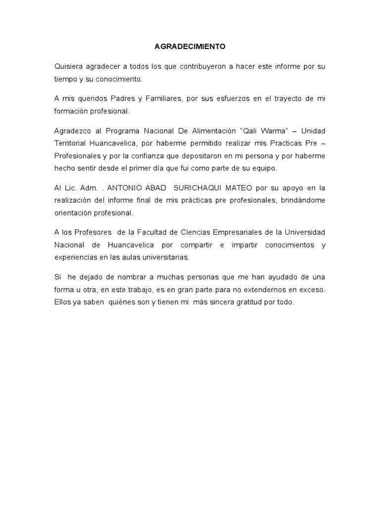 AGRADECIMIENTO | PDF | Salud y bienestar