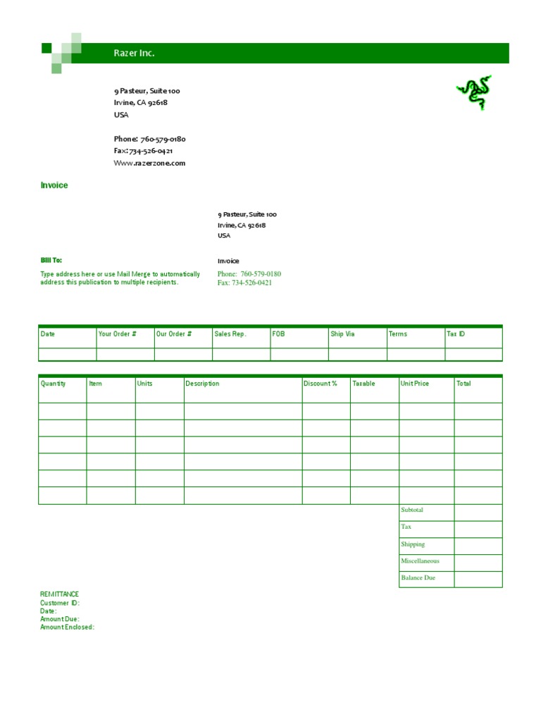 Razer Invoice | PDF