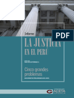 Informe "La Justicia en El Perú: Cinco Grandes Problemas"
