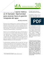 La Reforma Del Sector Hidrico en El Salvador