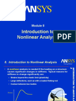 Introduction to Nonlinear Analysis in ANSYS