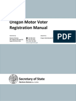 Adopted Oregon Motor Voter Registration Manual Final