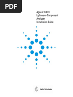 Agilent 8702D Lightwave Component Analyzer Installation Guide