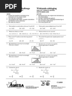 Mathematics Challenge Wiskunde-Uitdaging: Grade 7 First Round September 2006 Graad 7 Eerste Ronde September 2006