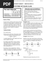 Edexcel M2 Revision Sheets