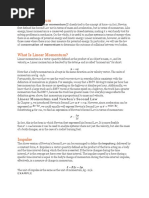 Linear Momentum and Newton's Second Law