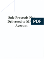 Sale Proceeds Not Delivered to MAPI Vectra Account