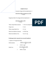 Perhitungan: Absorbansi X Faktor X Pengence Ran X 1000 V Sampel