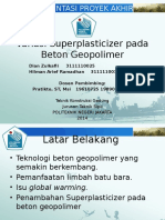 Variasi Superplasticizer Pada Beton Geopolimer