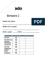 examen 5to Grado - bimestre 2