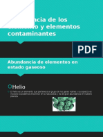 Abundancia de Los Elemento y Elementos Contaminantes