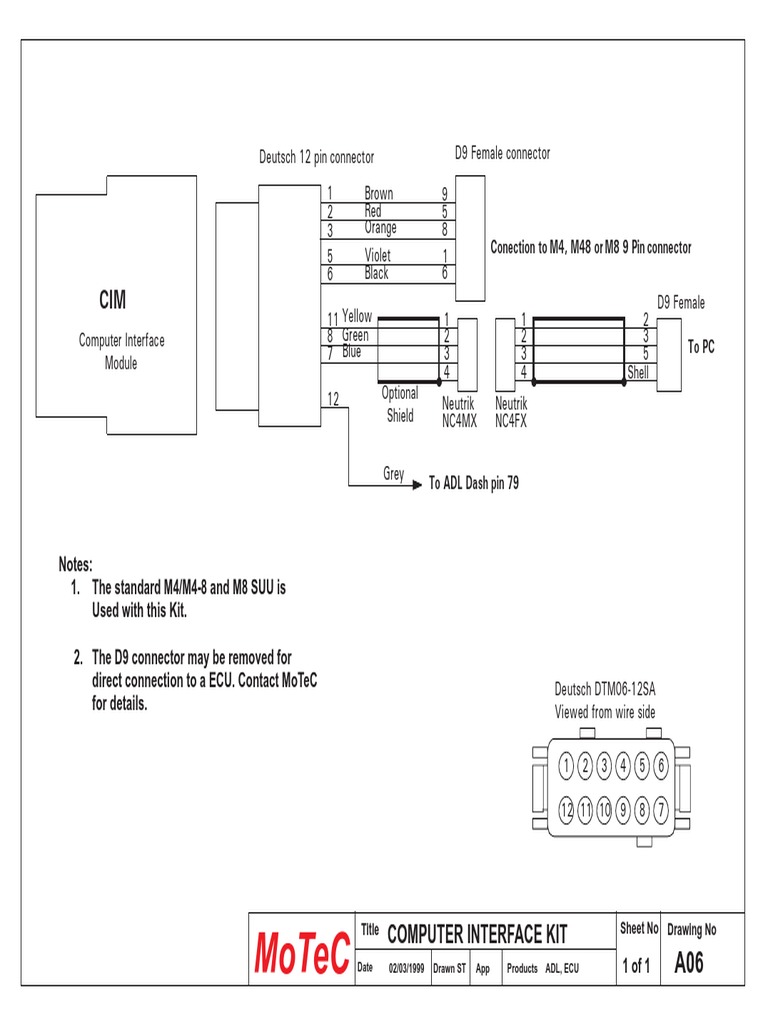MoTeC Computer Interface Kit Overview | PDF | Computers