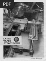 Popular Mechanics-Lathe Taper Attachment