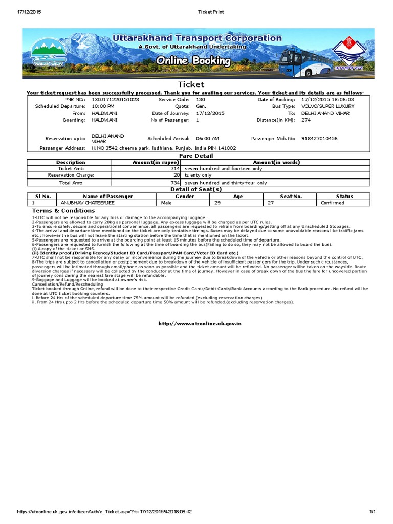 Ticket Terms & Conditions PDF Ticket (Admission) Identity Document