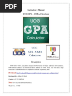 Download Instructors Manual UOG GPA - CGPA Calculator by Wl SN293663407 doc pdf
