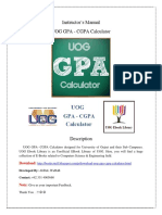 Instructor's Manual UOG GPA - CGPA Calculator