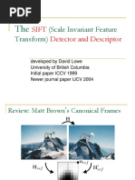 Sift Detector and Descriptor: (Scale Invariant Feature Transform)