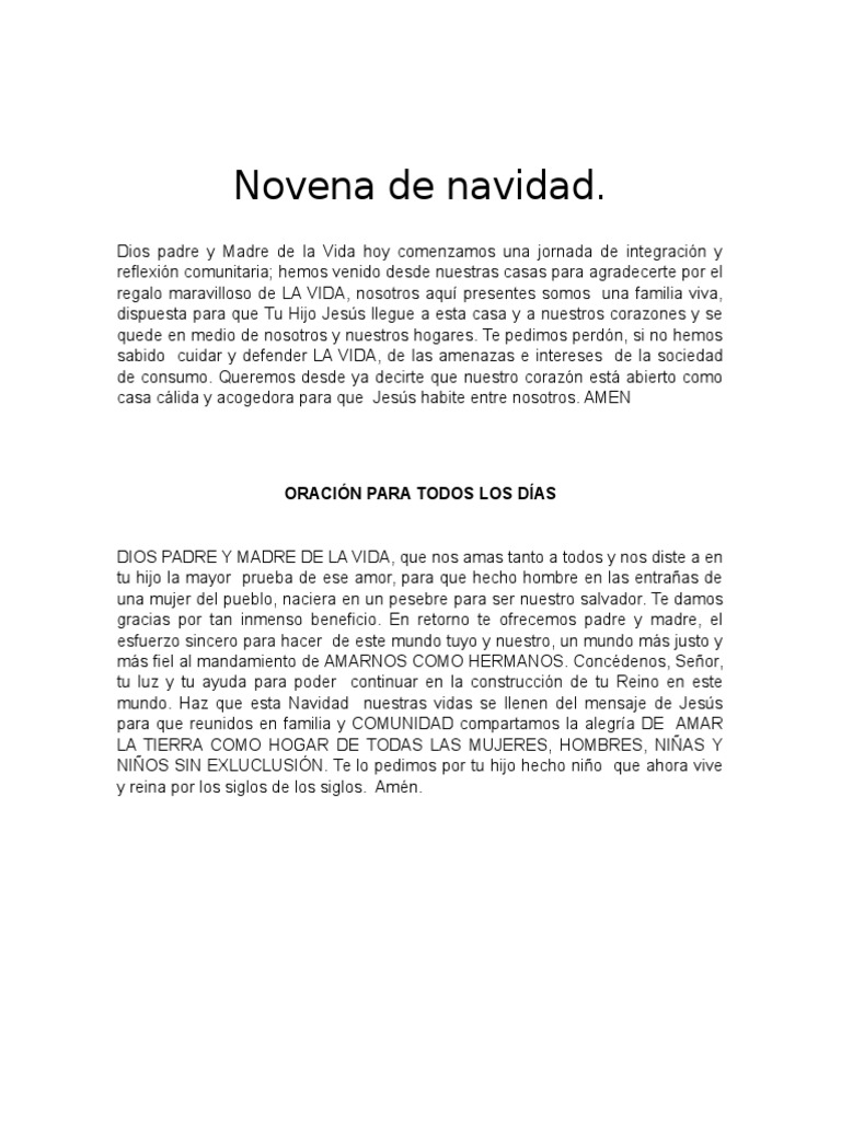 Novena de Navidad PDF María, madre de Jesús Amor
