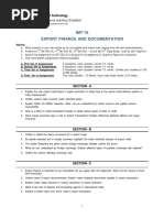 IMT-18 Export Finance and Documentation: Notes