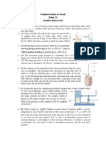 Sheet 11 Problems Sheet On Fluids