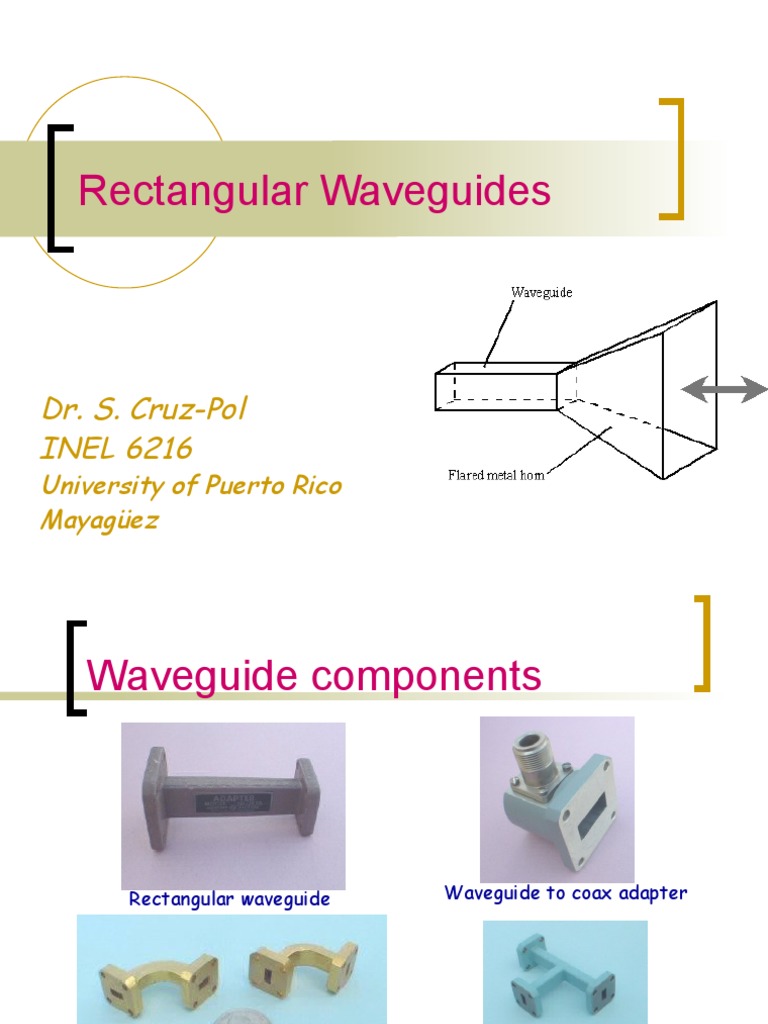 TE and TM Modes in Rectangular Waveguides | PDF | Waveguide ...