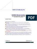 Microeconomics - ECO402 Spring 2005 Final Term Paper PDF