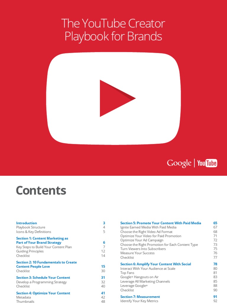 Youtube Creator Playbook Download Free Pdf You Tube Brand