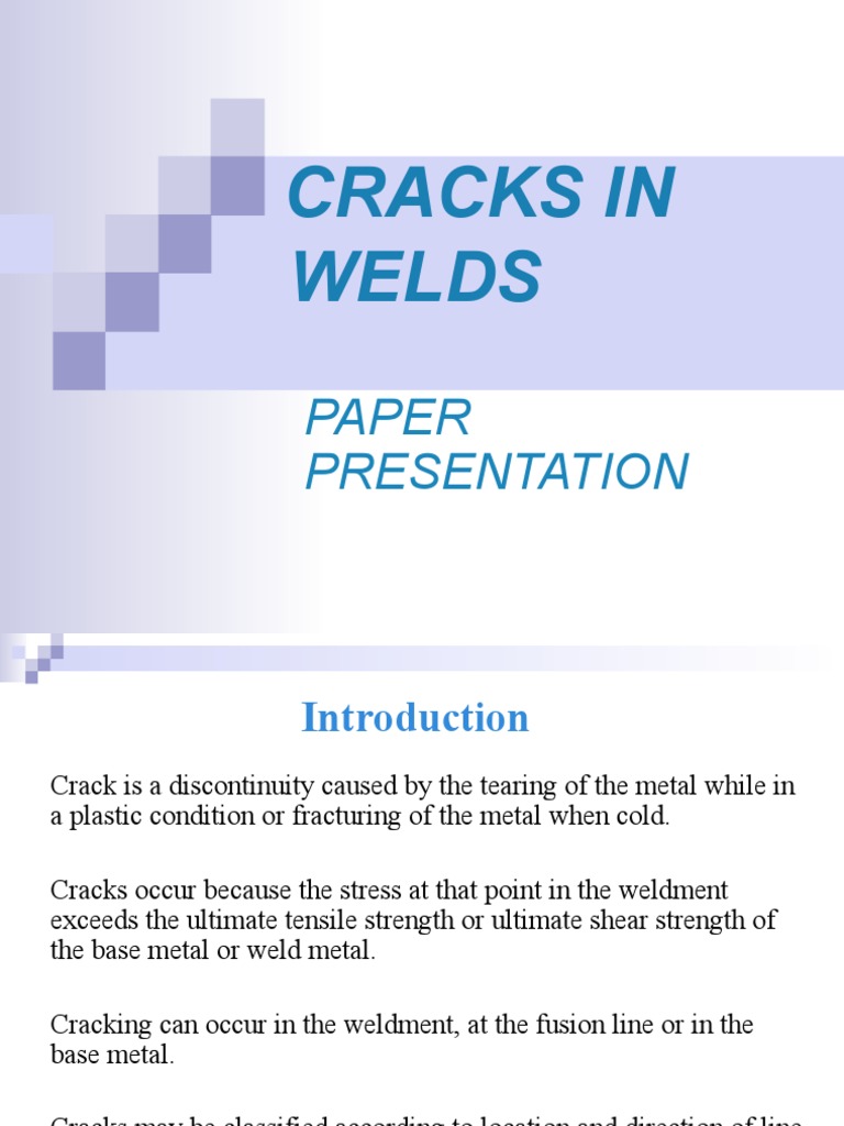 Types and Causes of Weld Cracks | PDF | Construction | Welding