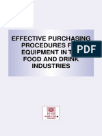 Indg323 - Effective Purchasing Procedures For Equipment in The Food and Drink Industries