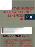 In The Name of Allah Who Is Most Beneficient and Merciful
