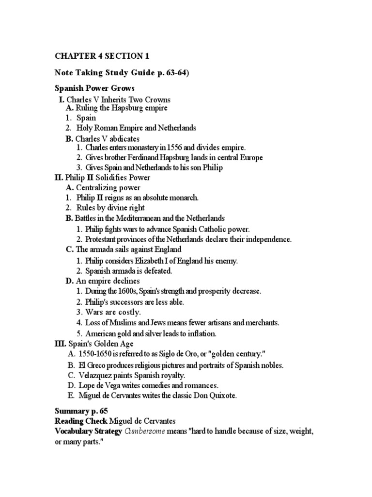 Chapter 4 Notetaking And Study Guide Answers Louis Xiv Of France House Of Habsburg