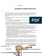 Automatic Control (Mech 305) : Saturated Refrigerant To The Evaporator