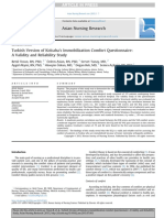 Turkish Version of Kolcaba S Immobilization Comfort Questionnaire A Validity and Reliability Study - 2015 - Asian Nursing Research PDF