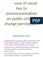 Influence of Social Ties To Environmentalists On Public
