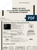 Impact of Wto Regulatory Framework On Indian Economy: IBIGI Final Presentation