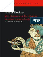 Burkert, Walter - De Homero a Los Magos. La Tradición Oriental en La Cultura Griega