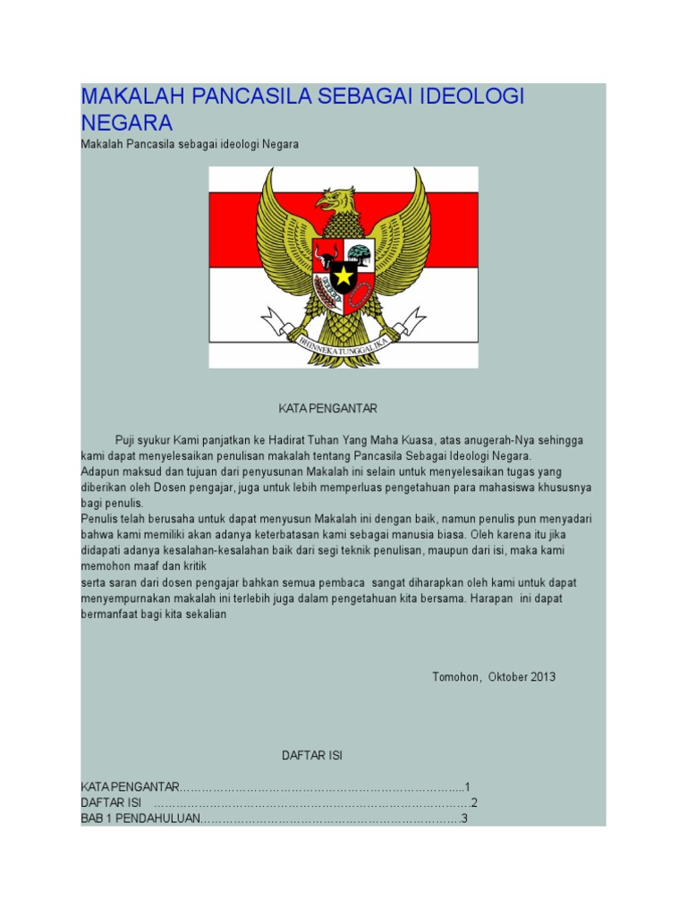 Makalah Pancasila Sebagai Ideologi Terbuka