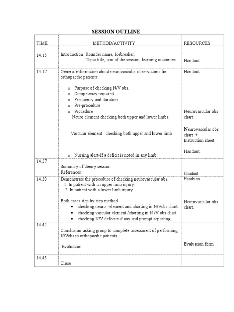 Session Outlinenvobs | PDF | Science & Mathematics